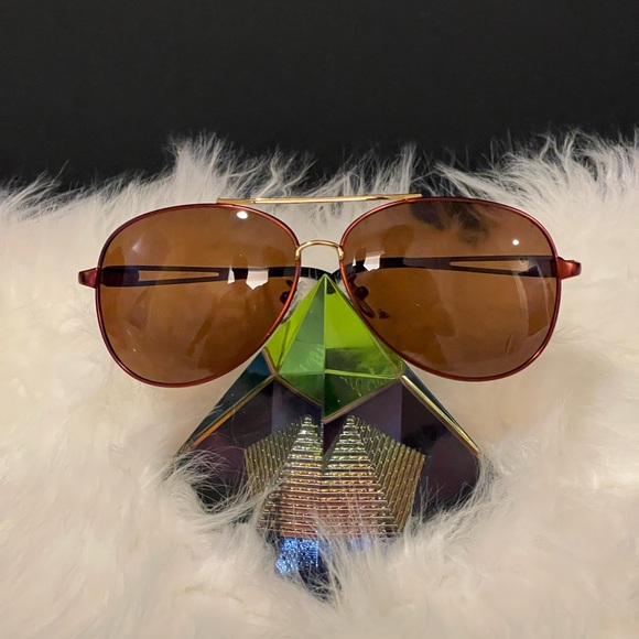 Gold Brown Classic UV400 Polarized Alloy Driving Sunglasses - Picture 2 of 5